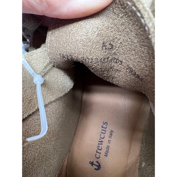 J Crew Crewcuts leather suede boots ' 1990 MacAlister in camel: Big Kid size K5 - Picture 8 of 12